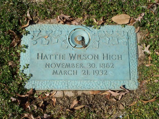 Harriet Harwell Wilson High Harriet Harwell Wilson High 1862 1932 Find A Grave Memorial