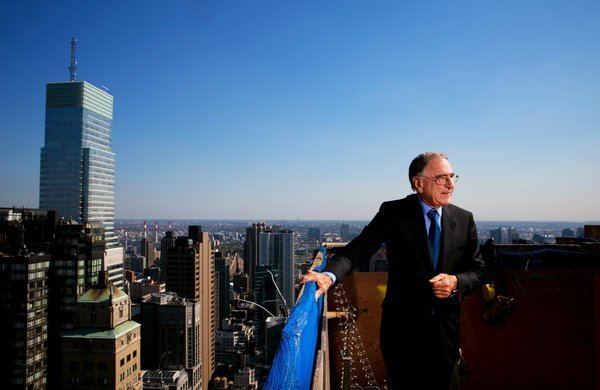 Harry Macklowe at 432 Park Avenue, his luxury apartment building that is rising to 84 stories and 1,398 feet