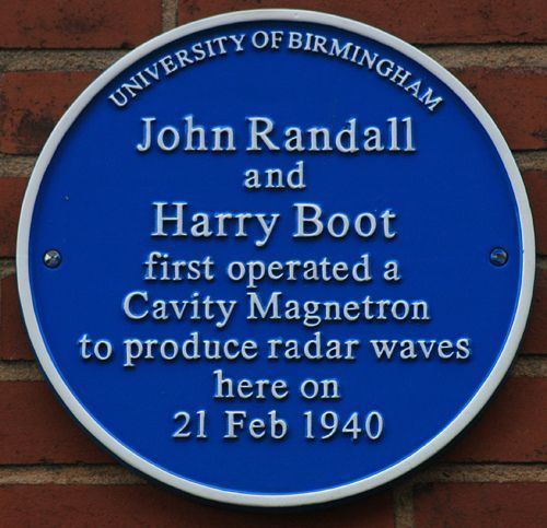 Harry Boot John Randall and Harry Boot blue plaque in Birmingham Blue Plaque