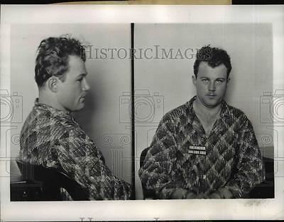 Harry Brunette 1936 Press Photo Harry Brunette Criminal Mugshot Kidnapper And
