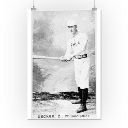 Harry Decker Philadelphia QuakersPhillies Harry Decker Baseball Card 16x24
