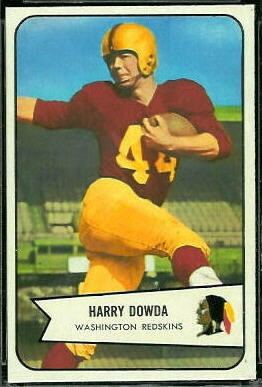 Harry Dowda wwwfootballcardgallerycom1954Bowman27HarryD