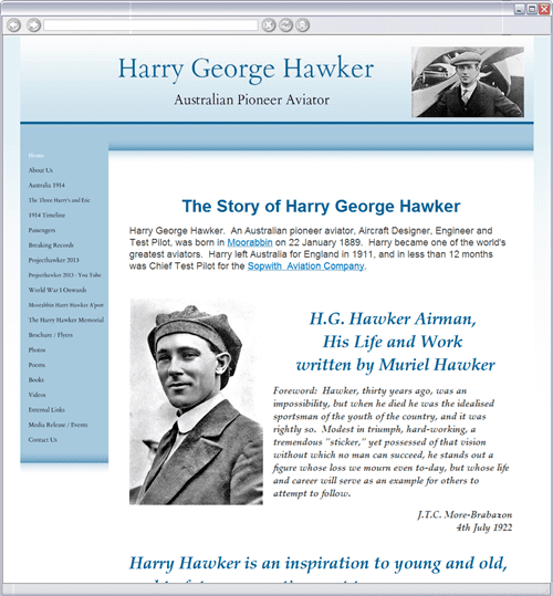 Harry Hawker Harry George Hawker Home