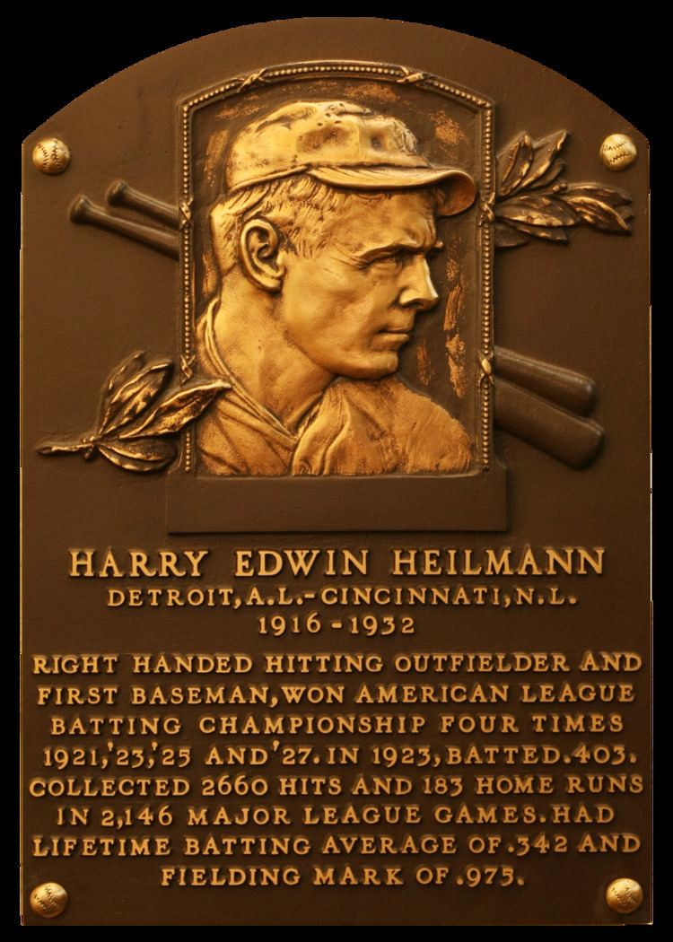 Harry Heilmann Heilmann Harry Baseball Hall of Fame