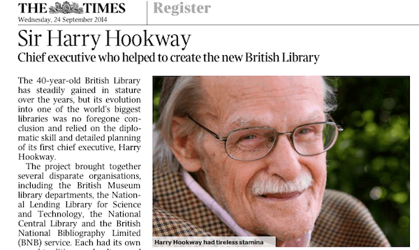 Harry Hookway Times Obituaries on Twitter Sir Harry Hookway chief executive who