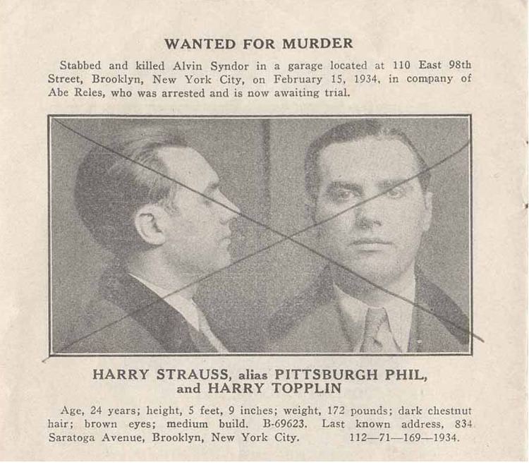 Harry Strauss Pittsburgh Phil Strauss La Cosa Nostra Sicilian Mafia Pinterest