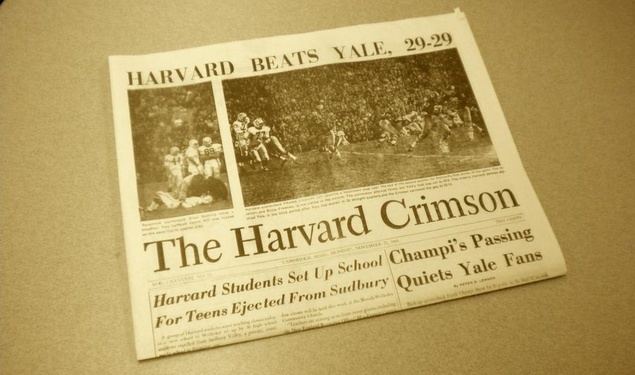 Harvard Beats Yale 29-29 Flyby The blog of The Harvard Crimson