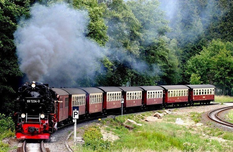 Harz Railway 99 72340 der Harzquerbahn bei Ausfahrt aus 3 Annen Hohne in
