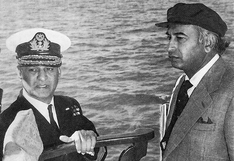 Hasan Hafeez Ahmed President Bhutto with Admiral Hasan Hafeez Ahmed giving ap Flickr