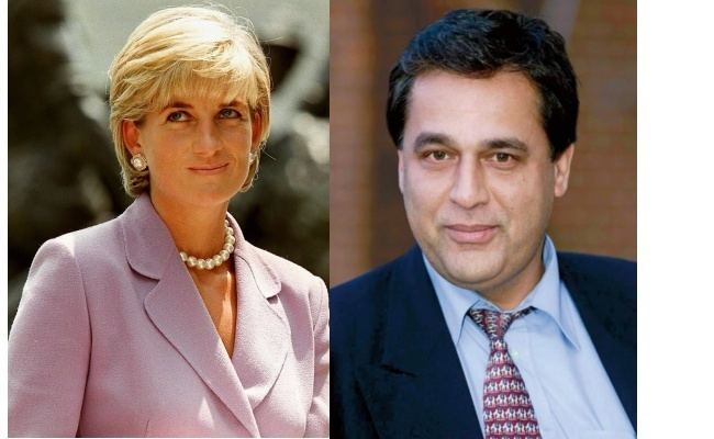 Princess Diana on the left, and Hasnat Khan on the right