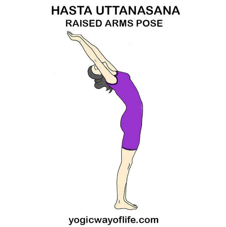 Hasta Uttanasana Hasta Uttanasana Raised Arms Pose Yogic Way Of Life