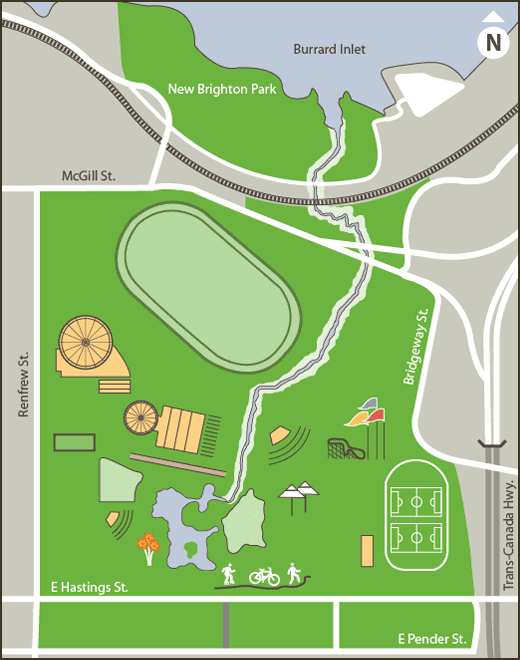 Hastings Park Map of Master Plan park areas for development City of Vancouver