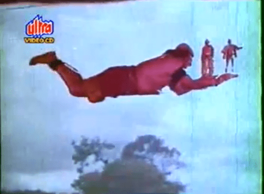 A scene from Hatim Tai, a 1990 Bollywood fantasy film.