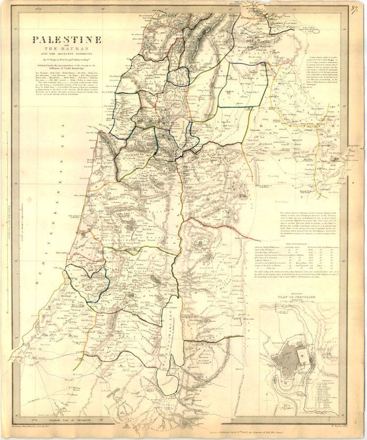 Hauran Palestine with the Hauran and the Adjacent Districts SDUK 1843