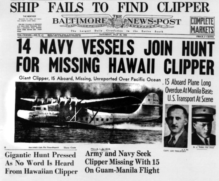 Hawaii Clipper The Hawaii Clipper Disappearance Historic Mysteries