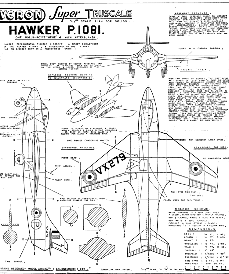 Hawker P.1081 Veron Hawker P1081 by Veron restored Solid Model Memories