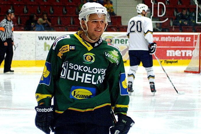 HC Karlovy Vary esk hokejista Tom Rohan v dresu HC Energie Karlovy Vary