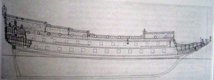 HDMS Sophia Amalia Sophia Amalia 1650 hull lines plans Ships plans and Project