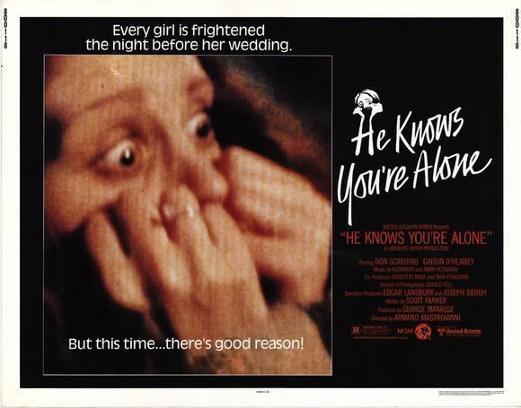 He Knows You're Alone He Knows Youre Alone 1980 HORRORPEDIA