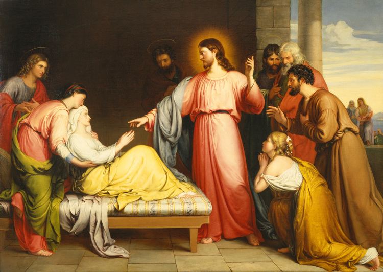 Healing the mother of Peter's wife