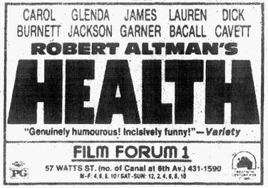 Health (film) Health film Wikipedia