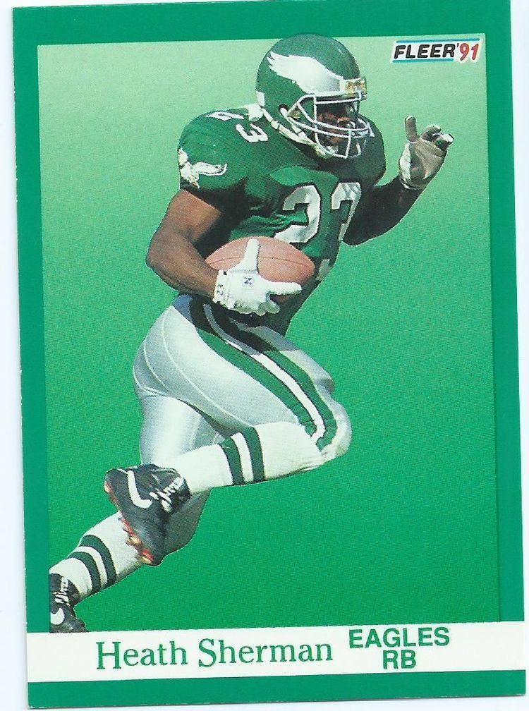 Heath Sherman PHILADELPHIA EAGLES Heath Sherman 331 1991 Fleer Collectable NFL