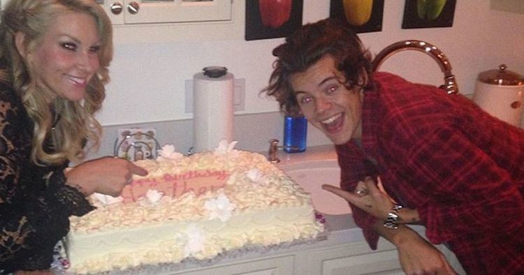Heather Parry Harry Styles smiles at Heather Parry birthday party