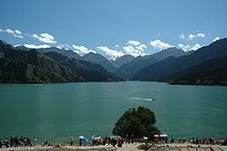 Heavenly Lake of Tianshan httpsuploadwikimediaorgwikipediacommonsthu