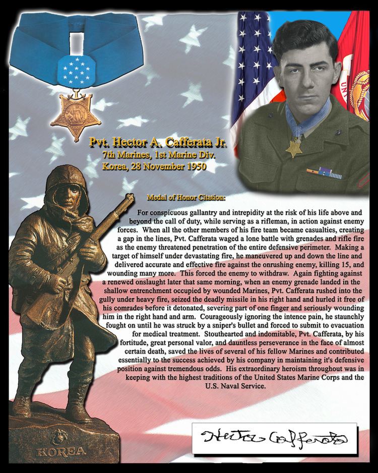 Hector A. Cafferata Jr. FReeper Canteen Hall of Heroes Hector A Cafferata Jr September