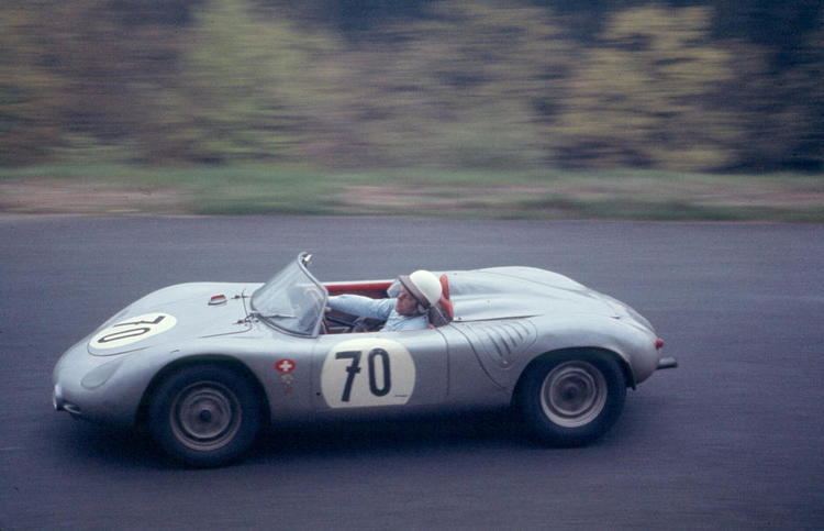 Heini Walter Swiss driver Heini Walter in a Porsche 718 RSK at the 1000 Kms 1962
