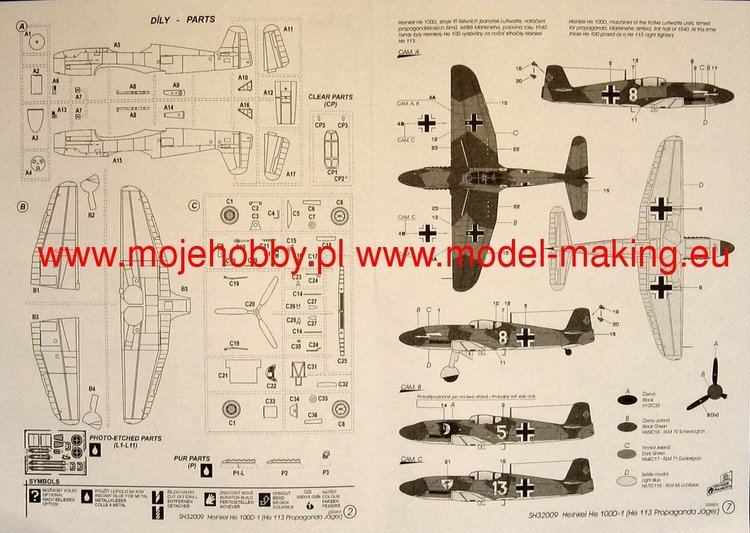 Heinkel He 113 German Heinkel He 100D1 quotHe 113 Propaganda Jagerquot Special Hobby 32009