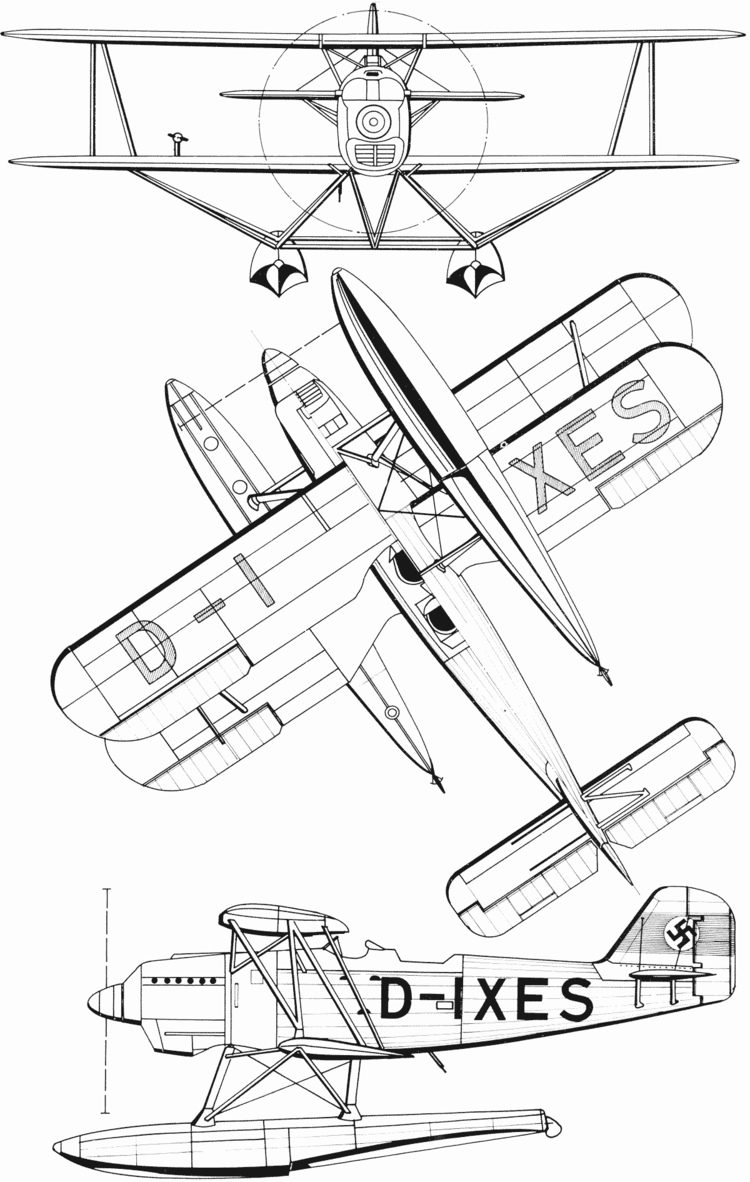 Heinkel He 60 Heinkel He 60 Blueprint Download free blueprint for 3D modeling