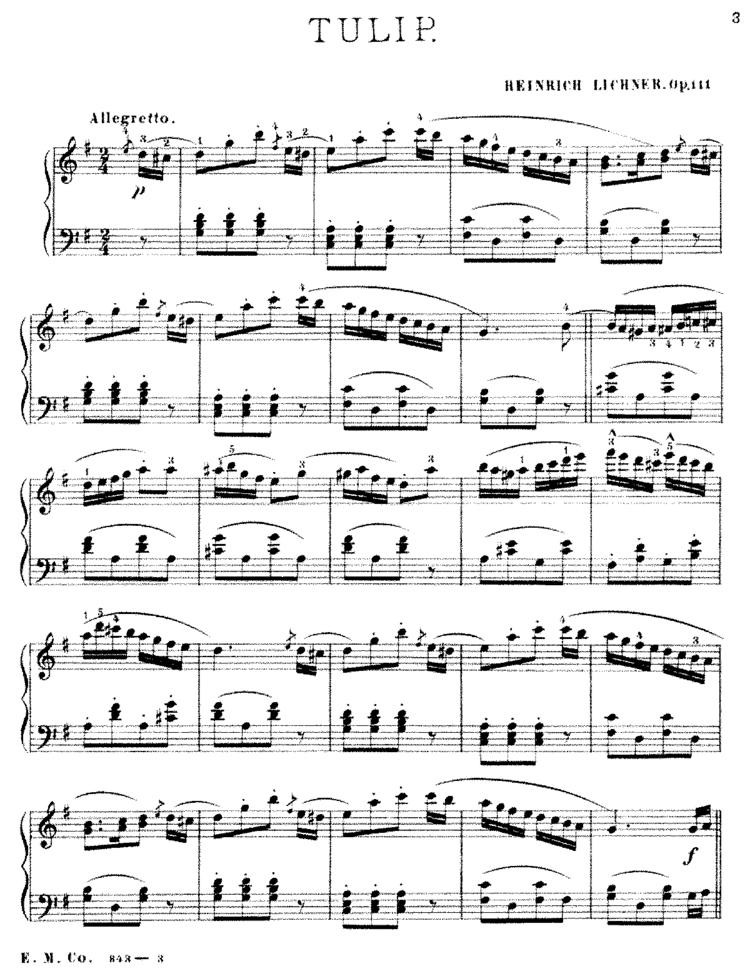 Heinrich Lichner Bunte Blumen Op111 Lichner Heinrich IMSLPPetrucci Music