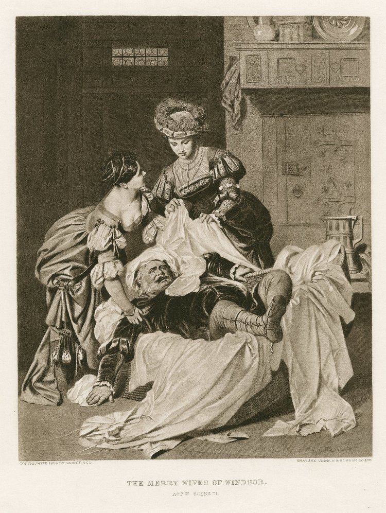 Heinrich Lossow The merry wives of Windsor act III scene III graphic