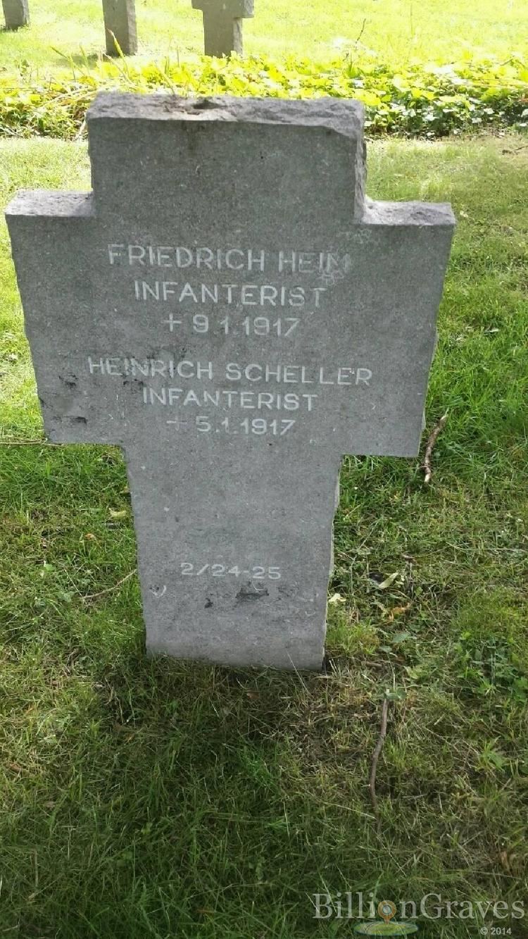 Heinrich Scheller Grave Site of Heinrich Scheller 1917 BillionGraves