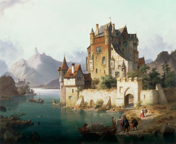 Heinrich von Rustige The Castle Ferry Heinrich von Rustige as art print or hand painted