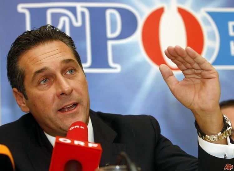 Heinz-Christian Strache Austrian Freedom Party condamned for antiSemitic cartoon posted by