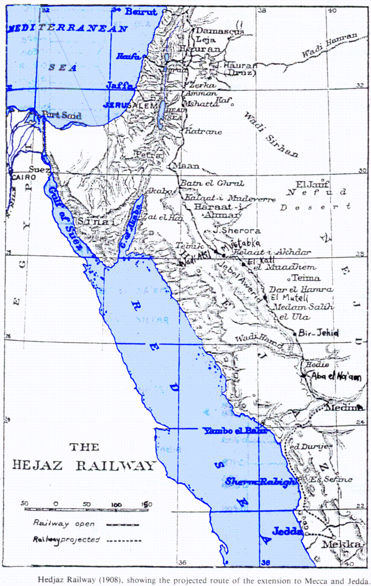 Hejaz Railway Nabataea Maps of the Hejaz Railway