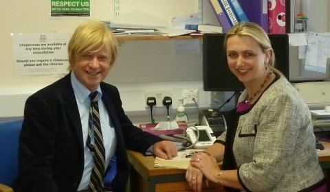 Helen Stokes-Lampard Michael Fabricant with Dr Helen StokesLampard Lichfield Live