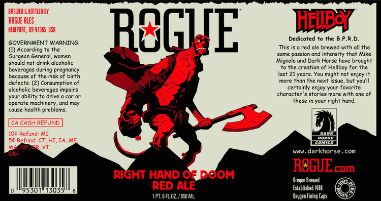 Hellboy: The Right Hand of Doom The Blot Says Hellboy Right Hand of Doom Red Ale by Rogue Ales