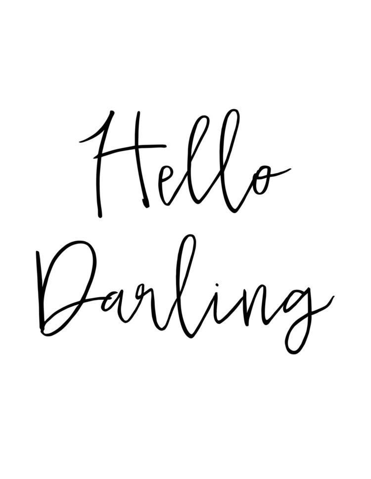 Hello Darling Sign FREE Printable Made in a Day