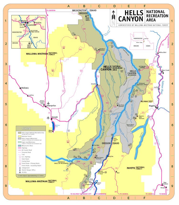 Hells Canyon WallowaWhitman National Forest Recreation