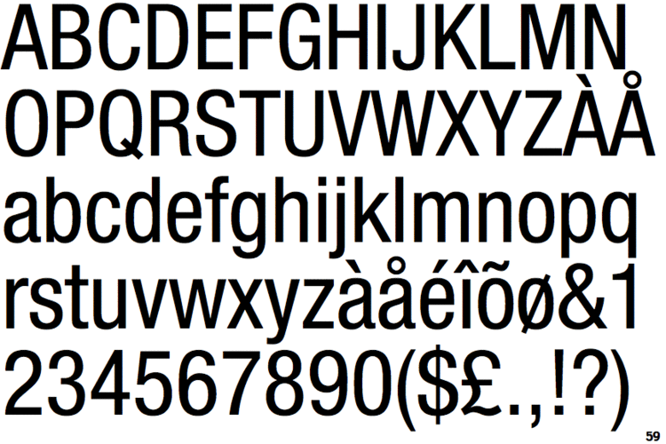 what is helvetica neue condensed bold on windows