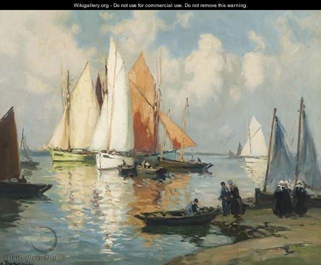 Henri Alphonse Barnoin A Brittany harbour Henri Alphonse Barnoin WikiGallery