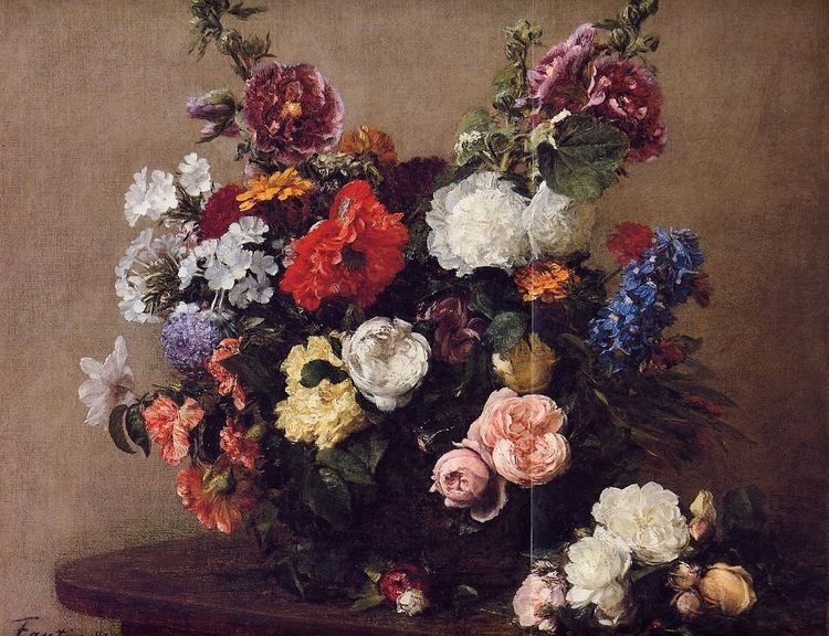 Henri Fantin-Latour Bouquet of Diverse Flowers Henri FantinLatour WikiArtorg