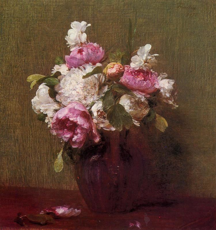 Henri Fantin-Latour White Peonies and Roses Narcissus Henri FantinLatour