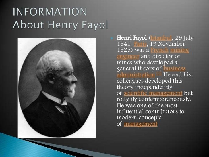 Henri Fayol Henry fayol