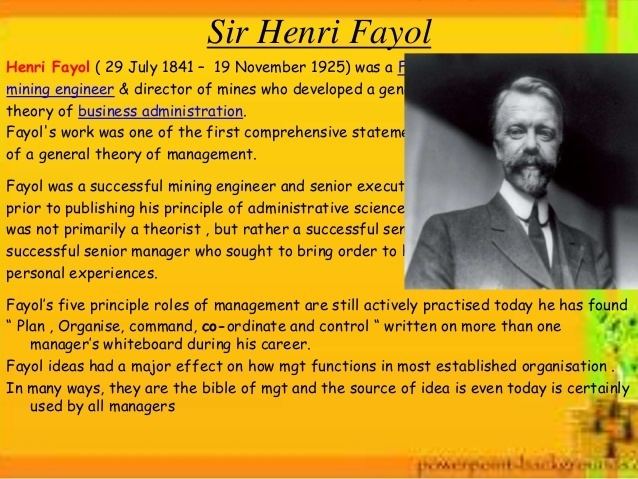 Henri Fayol fayol principles of management in reliance fresh