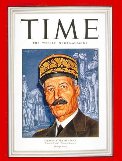 Henri Giraud TIME Magazine Cover Henri Giraud Mar 29 1943 France