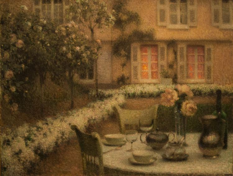 Henri Le Sidaner FileHenri Le Sidaner The Table in the White Gardenjpg